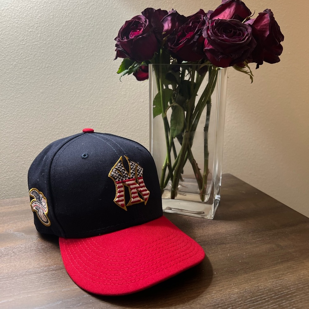 New York Yankees New Era MLB 4TH Of July 59fifty Fitted Hat Blue/Red 7 3/8